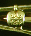 Close-up of Krementz maker's mark. (BR9556)