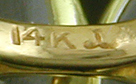 Close-up of Krementz maker's mark. (CL9528)