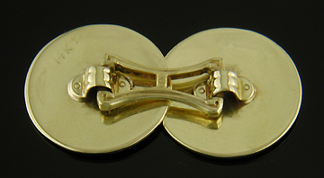 Art Deco Yellow and White Gold Cufflinks - The Antique Cufflink Gallery