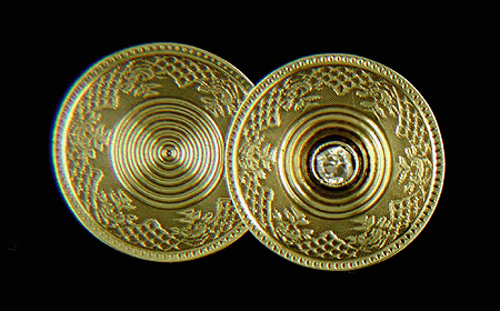 Antique 14kt yellow gold Larter diamond cufflinks. (J7395)