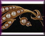 Victorian Lily of the Valley rose gold brooch.