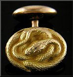 Victorian serpent cufflinks crafted in 14kt gold. (J8838)