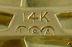 Close-up of Link and Angell maker's mark. (J8609)