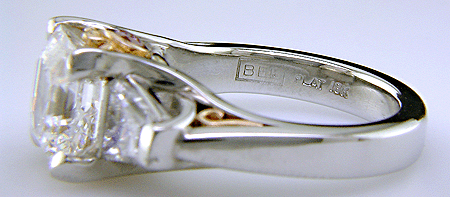 Close-up of Bijoux Extraordinaire (BEL) and precious metal hallmarks.