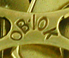 Close-up of Ostby & Barton maker's mark. (J9282)