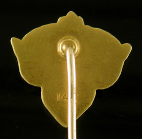 Pan with diamond stickpin. (J9065)