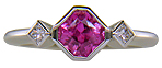 Fancy Pink Sapphire and Diamond Tango Ring
