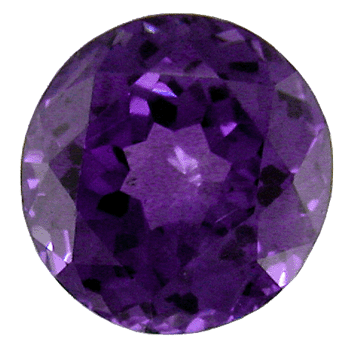 Brilliant cut bluish purple sapphire.