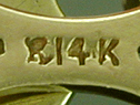 Close up of maker's mark for Enos Ruchardson. (J9104)