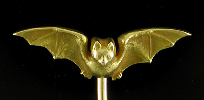 Art Nouveau bat stickpin. (J9470)