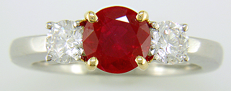 Ruby ring in platinum.
