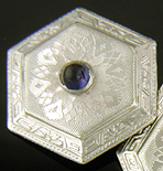 Sapphire and diamonds cufflinks (J9124)