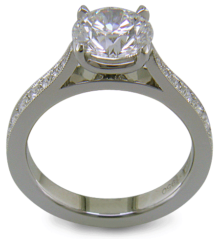 Custom diamond ring.
