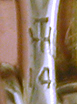 Close-up of TH maker's mark