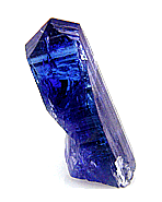 Striking Tanzanite crystal.