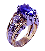 Tanzanite ring in platinum and 18kt gold.
