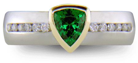 Tsavorite Garnet and Diamond Ring from Bijoux Extraordinaire