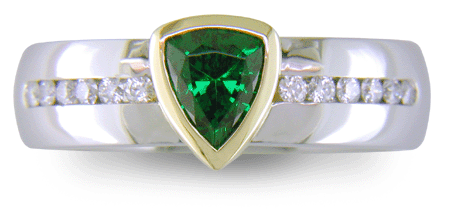 Tsavorite Garnet and Diamond Ring from Bijoux Extraordinaire