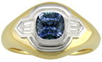 Custom Sapphire and Diamond Ring - Bijoux Extraordinaire