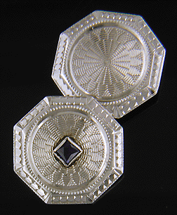 Ziething sapphire cufflinks. (J8793)