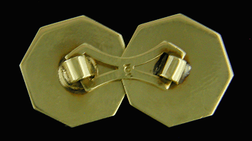 Ziething sapphire and gold cufflinks. (J8817)