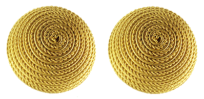 Beehive earrings in 18kt yellow gold.
