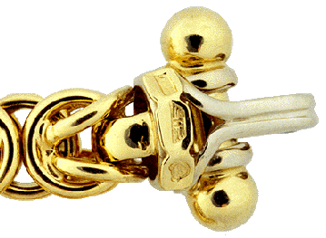 Close-up of clasp and hallmarks. (J3329)