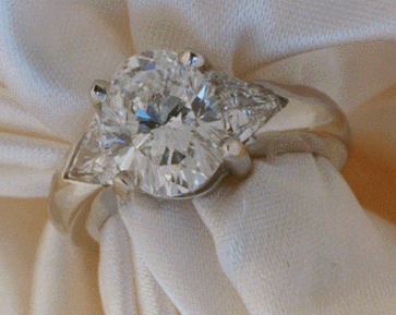 Platinum diamond engagement ring.