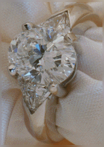 A striking custom design diamond engagement ring.