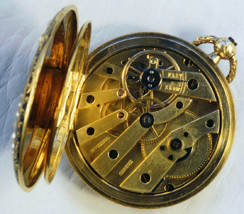 movement of enameled watch.