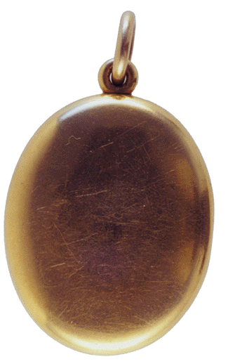 Rear view of Victorian locket