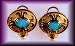 18Kt gold and opal earrings