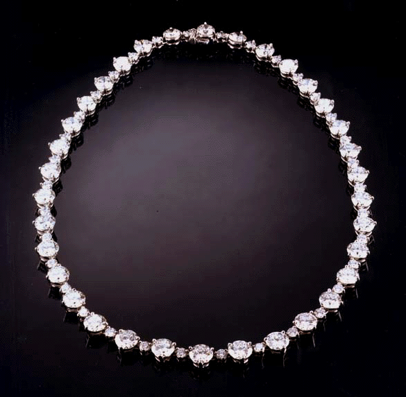 Diamond riviere necklace.
