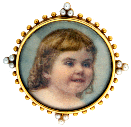 Miniature Portrait of Young Girl.