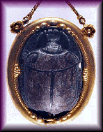 Egyptian Revival scarab pendant.